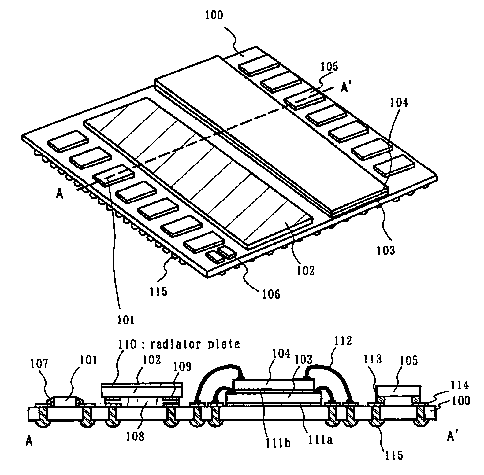 Semiconductor device having transferred integrated circuit