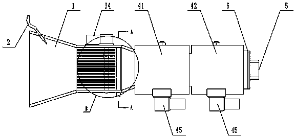 Novel material re-cleaning pulping device for gold ore tailing pond