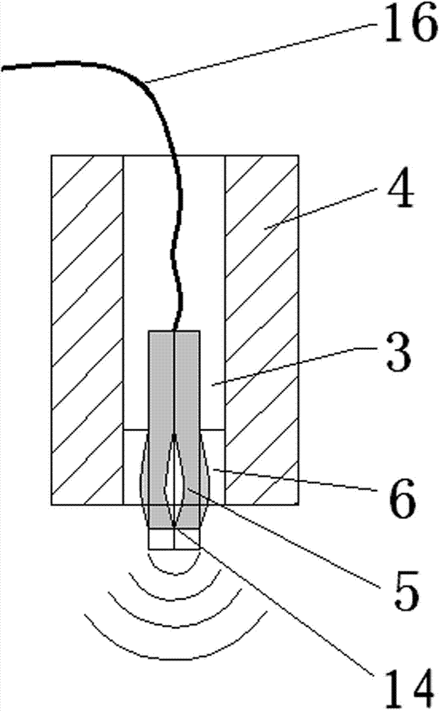 Double-bending-element ultrasonic sensing test device and method for evaluating rock damage