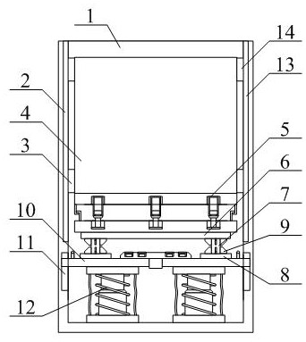 Elevator buffer device convenient to disassemble and assemble