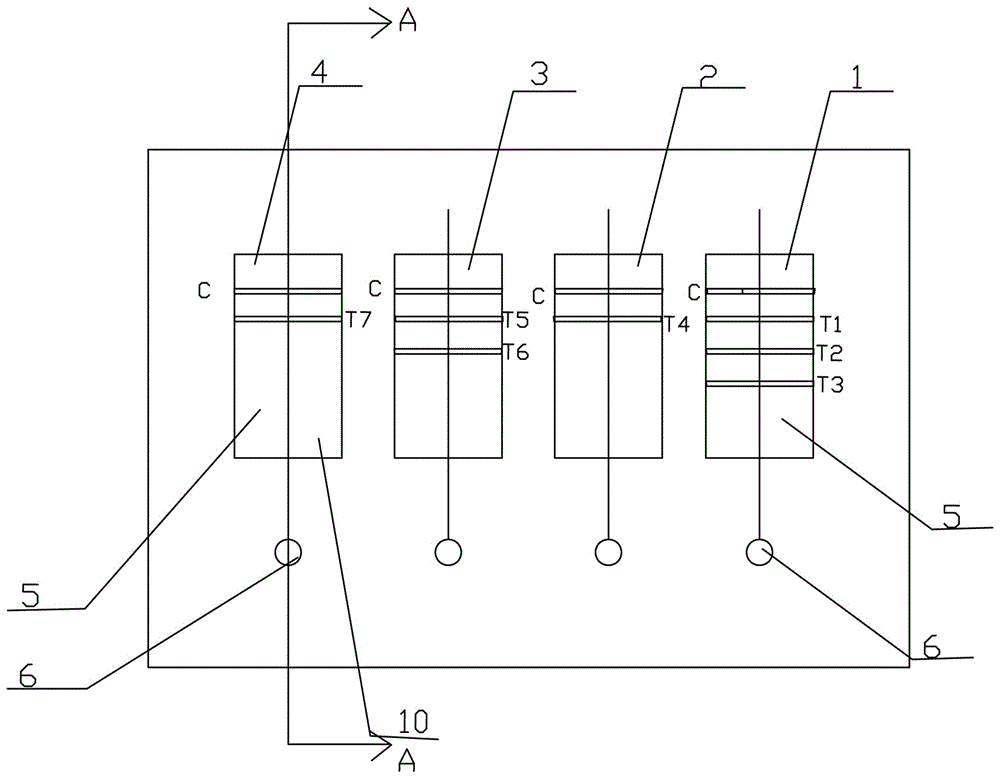 Seven-link gold label detection card and preparation method thereof