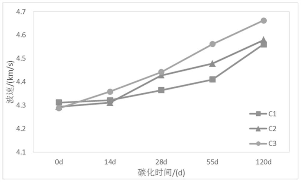 Nonlinear ultrasonic detection method and detection system suitable for concrete carbonization