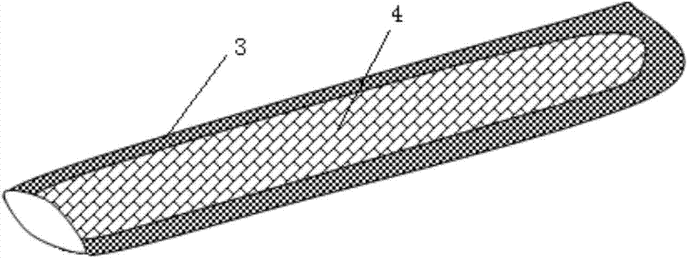 Three-dimensional braided composite material propeller blade for airplane and manufacturing method of propeller blade