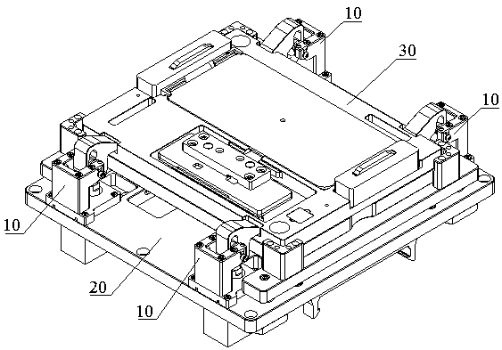 Automatic crimping mechanism of product carrier and screen clicking test device