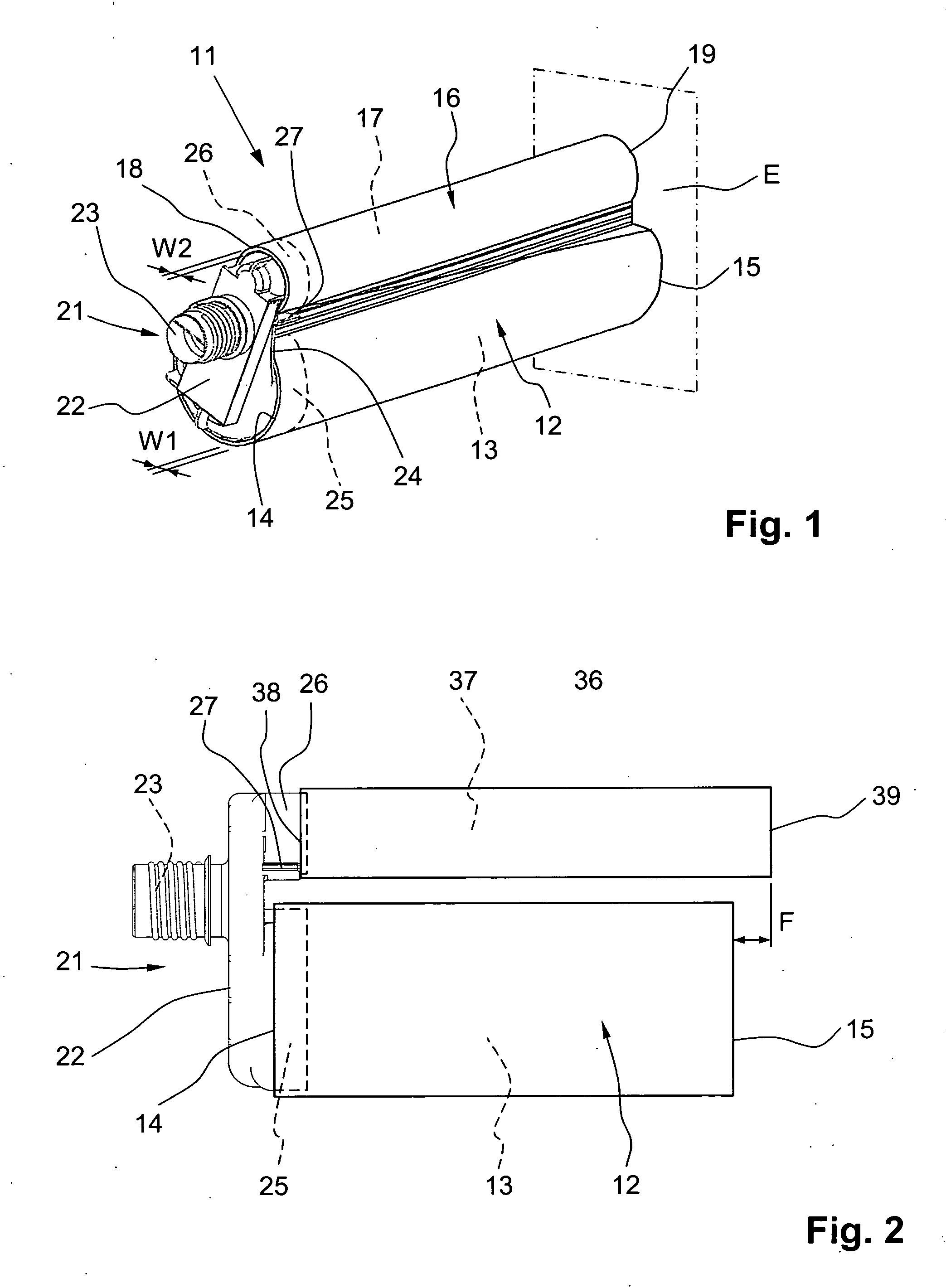 Cartridge for an ejectable compound
