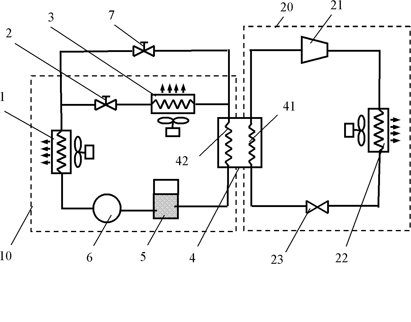 Heat pipe composite air conditioning unit for machine room and control method of heat pipe composite air conditioning unit