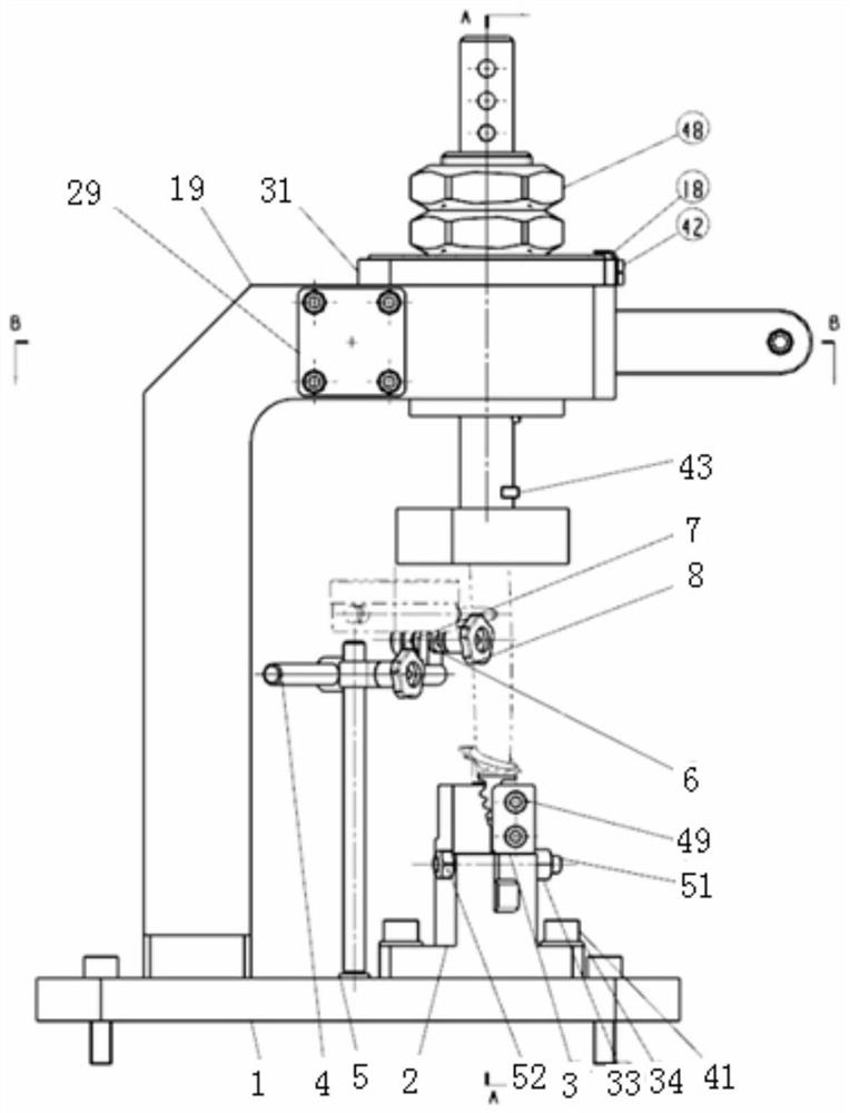 Tool clamp specially for shape correction of blade