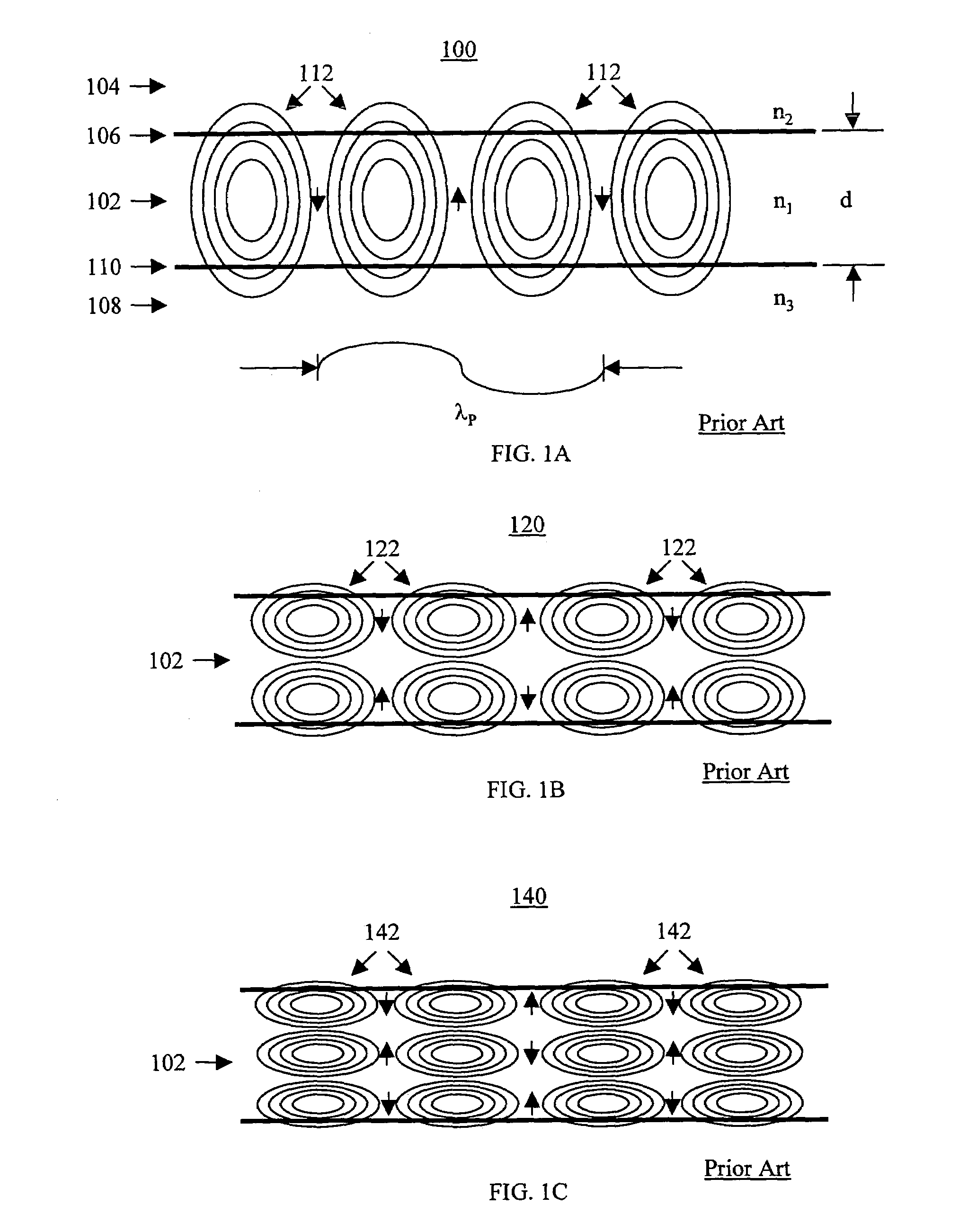 Photodetector employing slab waveguide modes