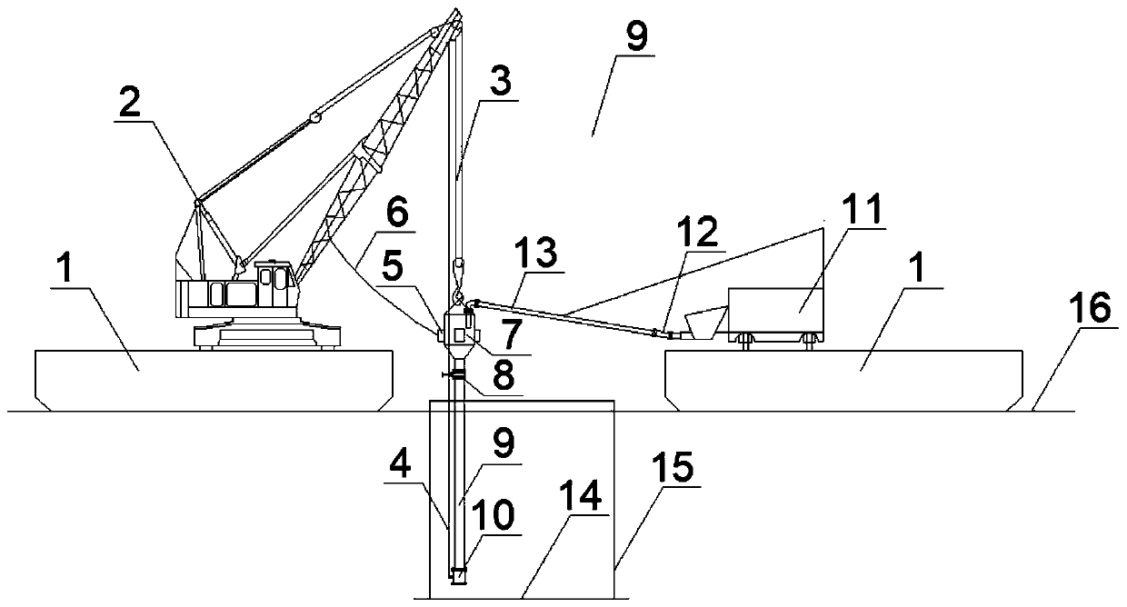 Concrete warehousing pouring construction equipment and method
