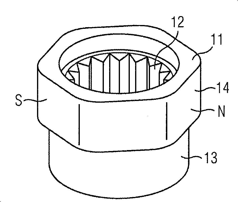 Element which generates a magnetic field