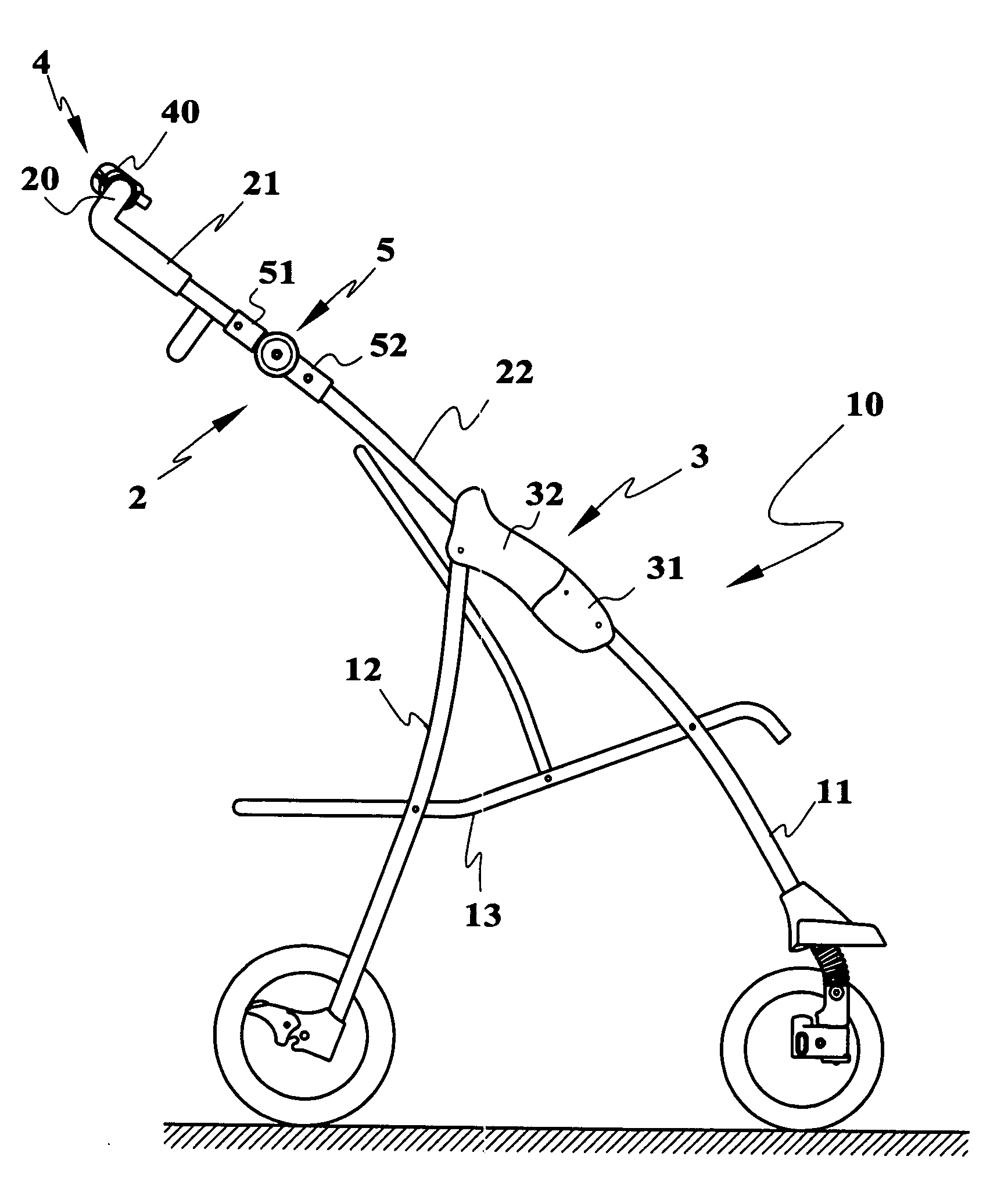 Folding control mechanism for a baby stroller