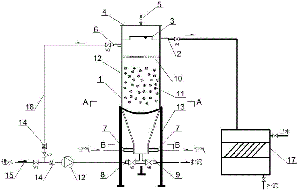 Novel aerobiont fluidized bed reactor and technology thereof