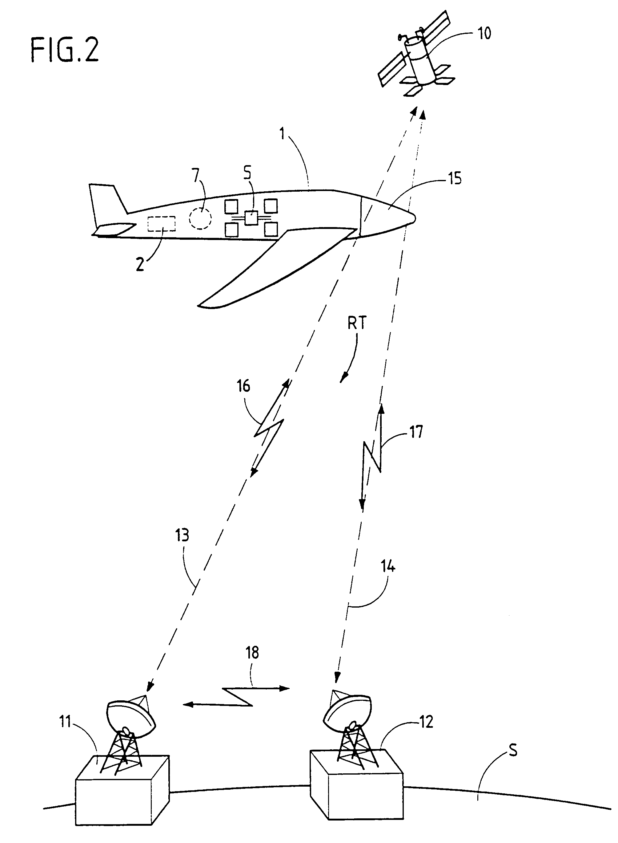 High altitude airborne craft used as radio relay and method for placing said airborne craft on station