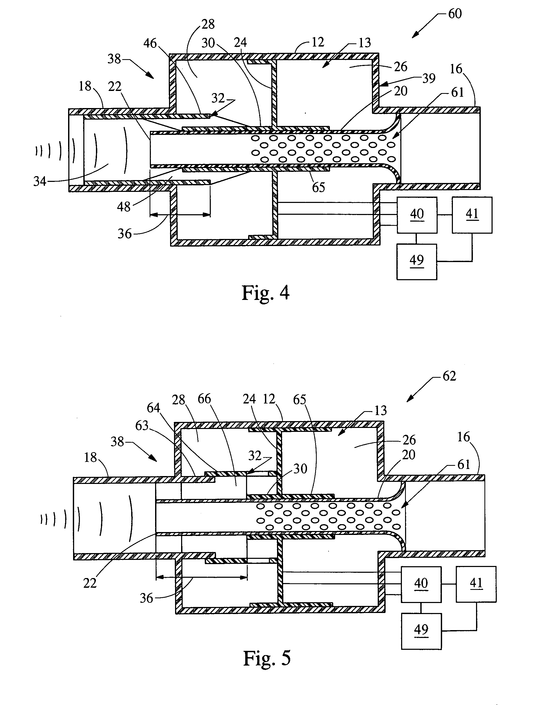 Electronically controlled dual chamber variable resonator