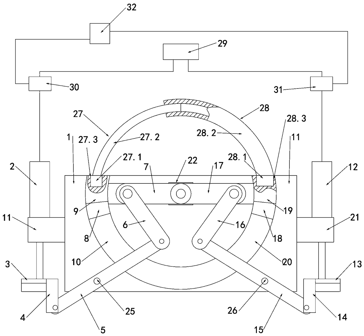 Curved pipe press-fitting welding auxiliary device and curved pipe press-fitting welding method