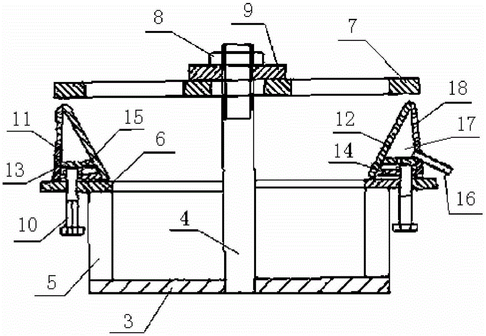 A device for preventing welding deformation of an annular V-groove stabilizer and its application method