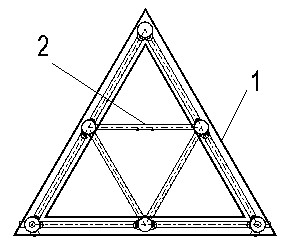 Method for assembling fixed ends of scaffold of large-volume triangular variable-section tubular truss structure
