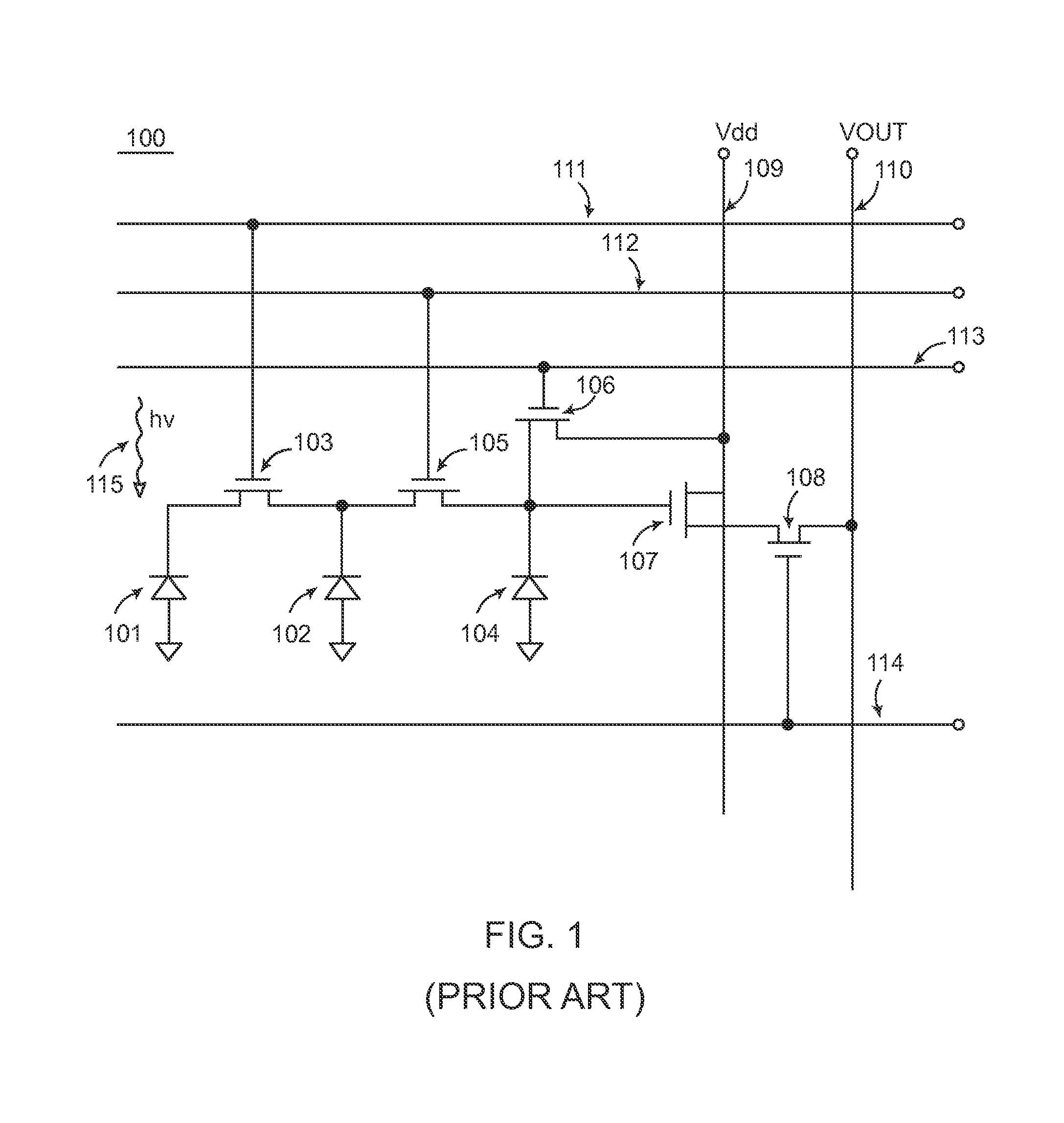 CMOS image sensor with global shutter, rolling shutter, and a variable conversion gain, having pixels employing several BCMD transistors coupled to a single photodiode and dual gate BCMD transistors for charge storage and sensing