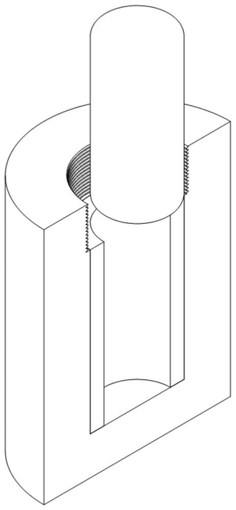 A high-temperature-resistant suction cup top post for installation of high-temperature radioactive sources