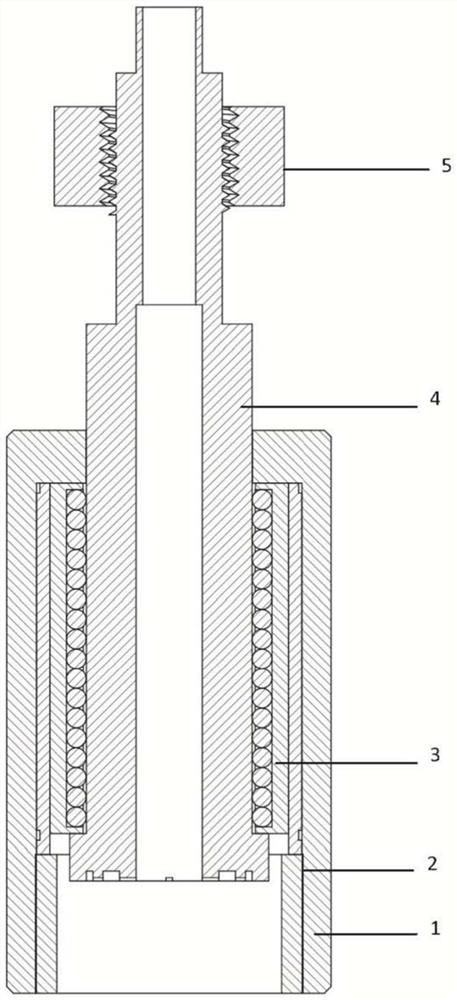 A high-temperature-resistant suction cup top post for installation of high-temperature radioactive sources