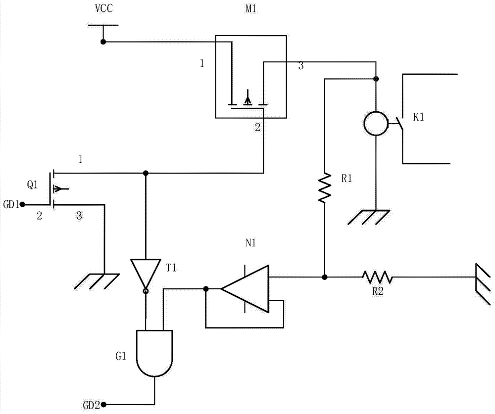 A linkage protection and alarm circuit driven by bms high side