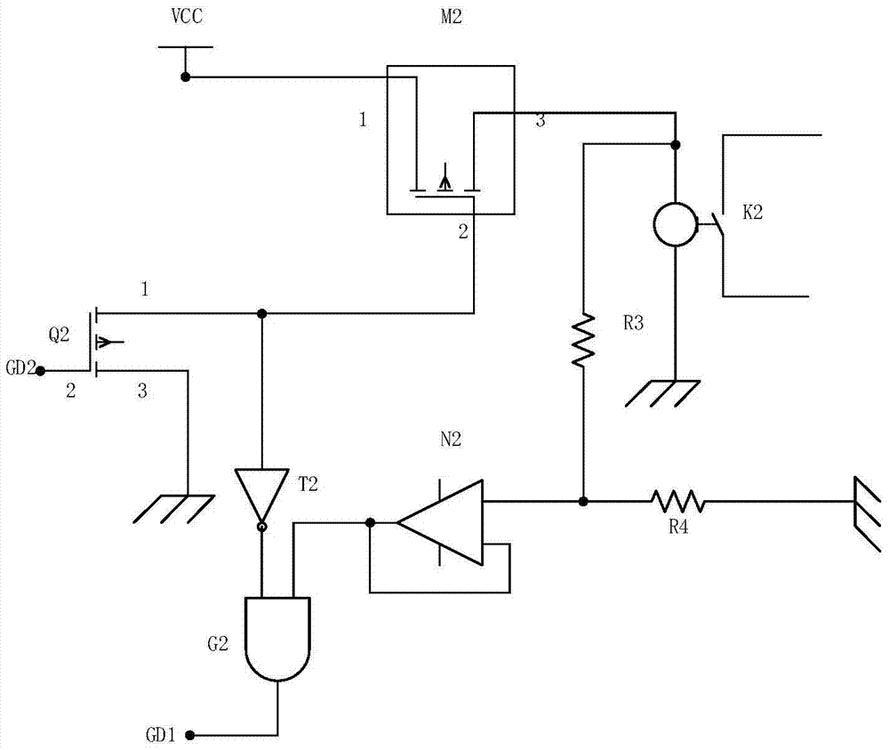 A linkage protection and alarm circuit driven by bms high side