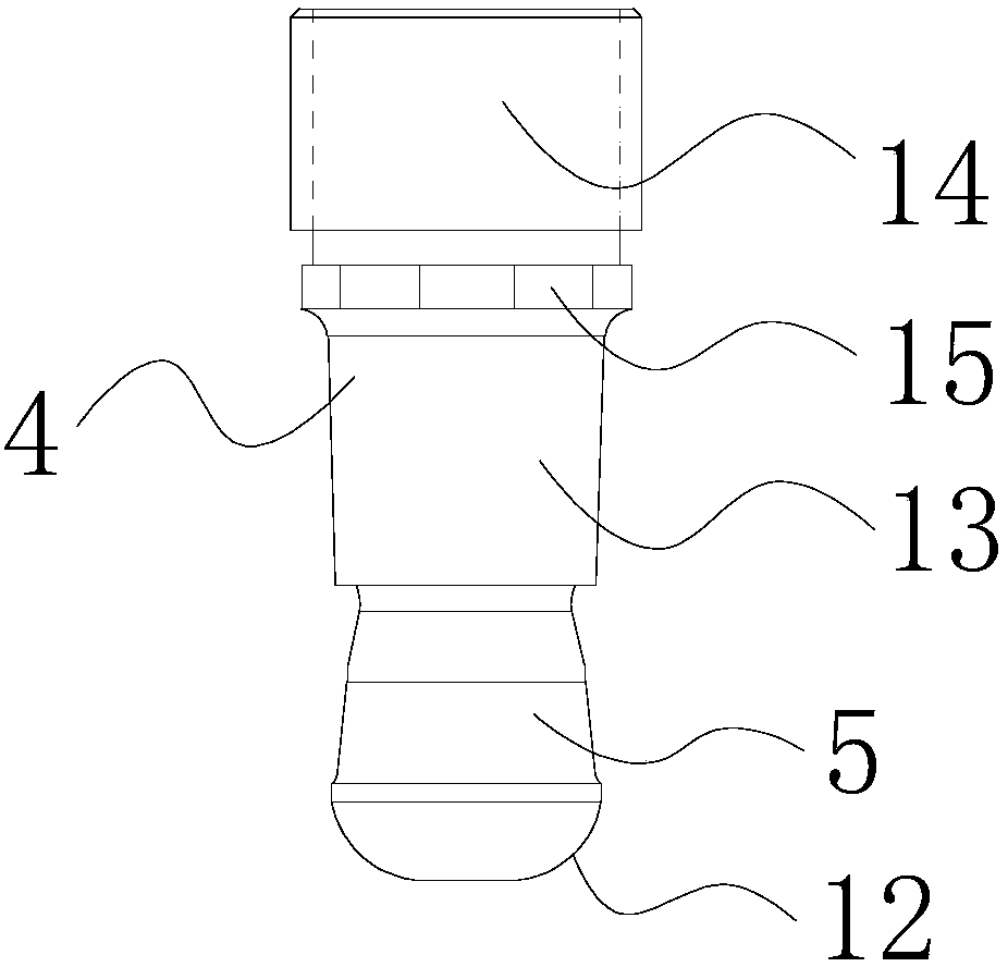 Connector device and pre-stressed prefabricated piece