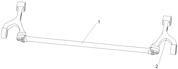 A lateral stabilizer bar assembly and truck