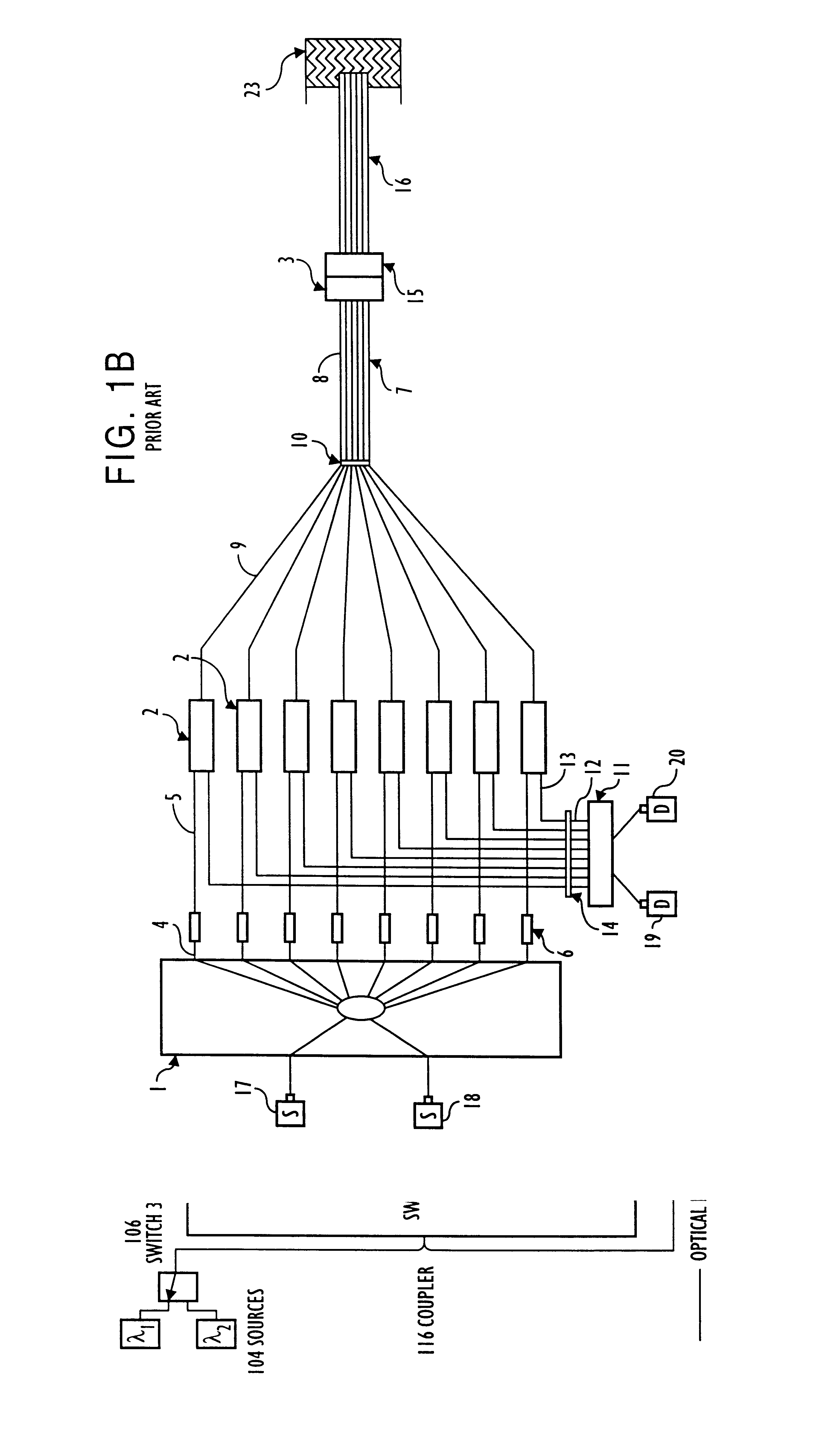 Apparatus and method for testing optical fiber system components