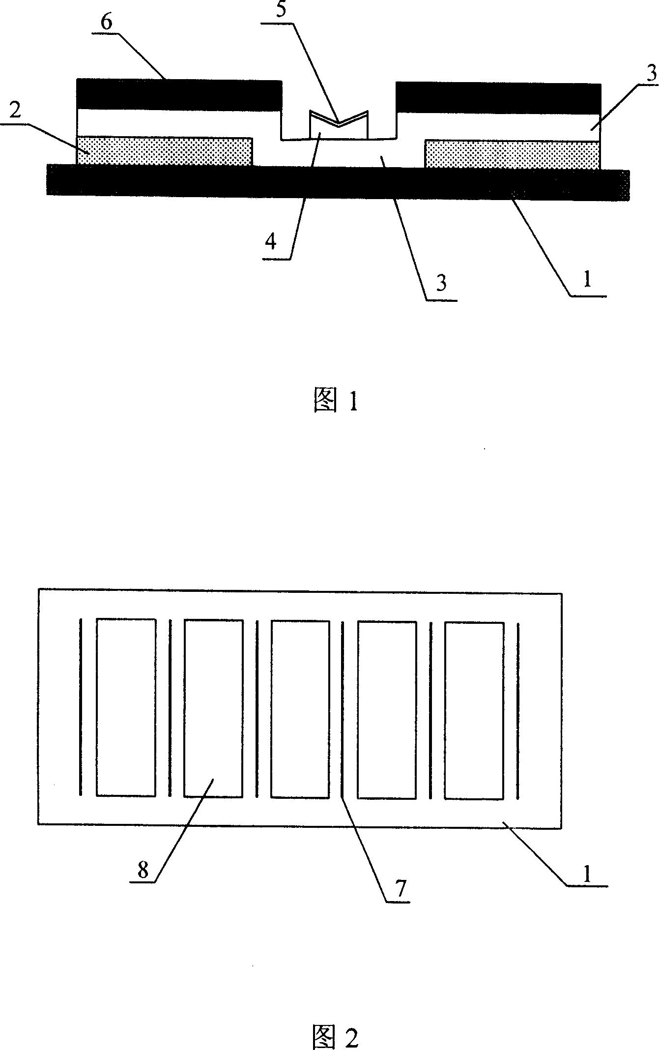 Flat active display with goniometric ballast structure and manufacturing technique thereof