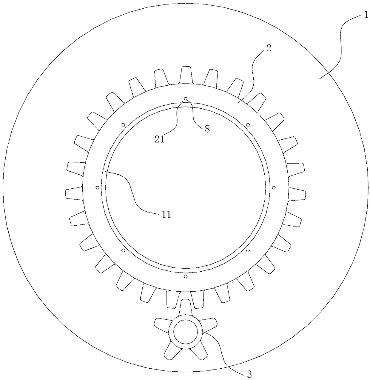 Automatic winching device for Yankee dryer