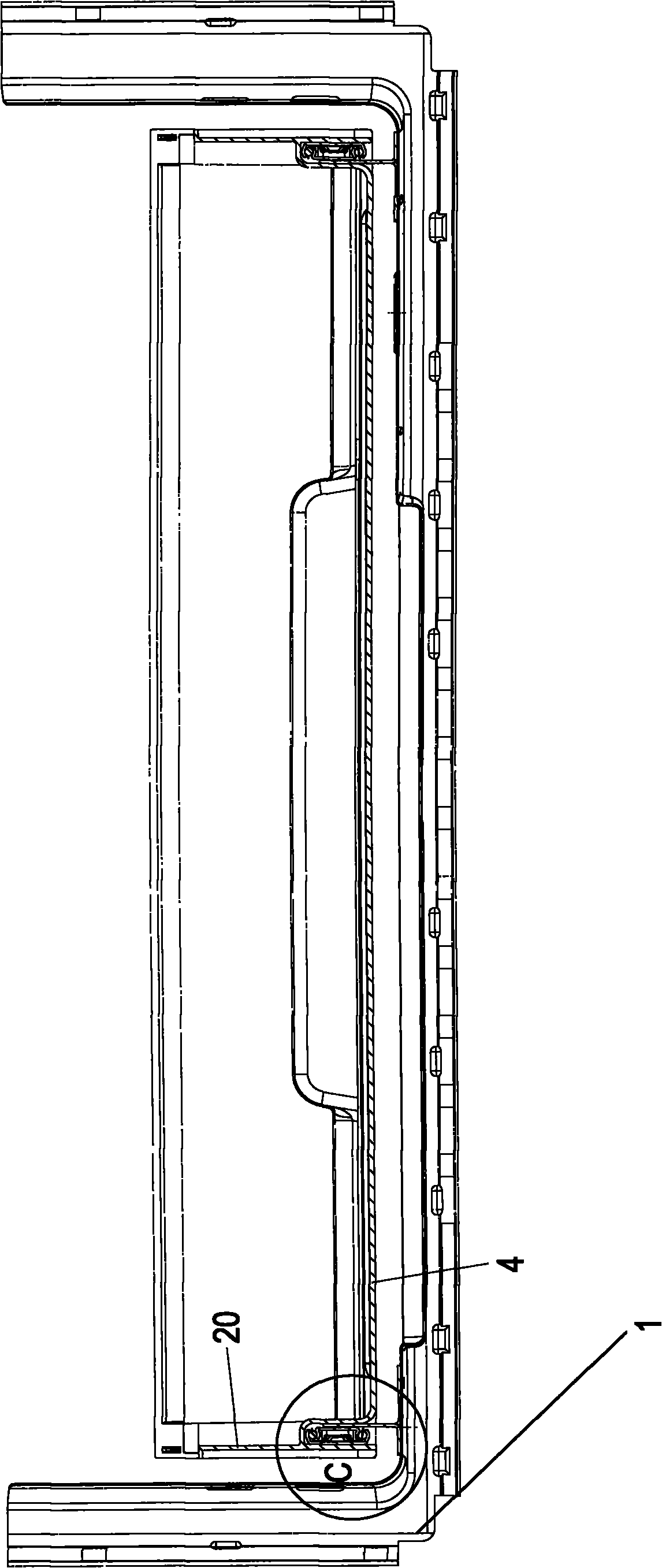 Sliding rail system for refrigerator drawer