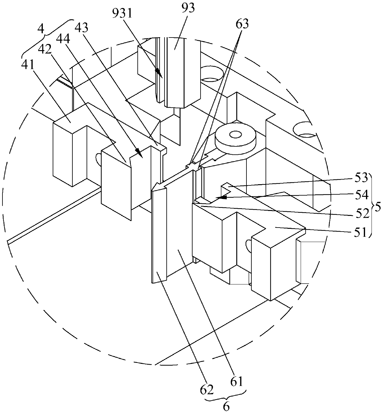 Core wire automatic half stripping and managing mechanism