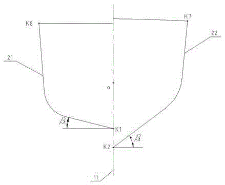 Round bilge speedboat with constant wetted length