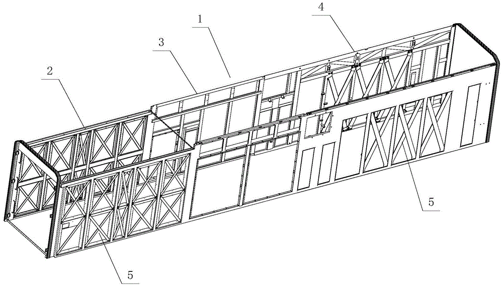 Vehicle body structure and method for improving outside corridor locomotive modal frequency