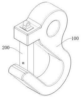 Gravity self-locking type lifting hook anti-disengaging device