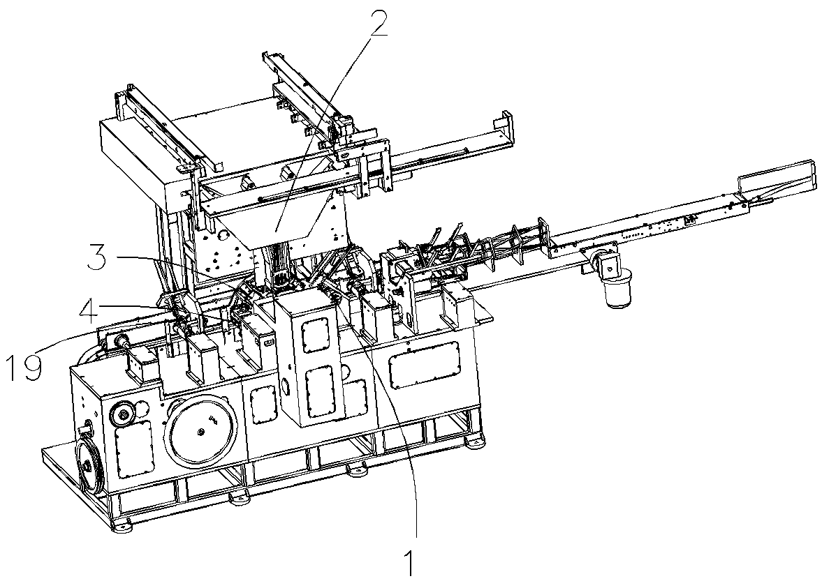 Paper drawing and cigarette canning mechanism of a cigarette canning machine