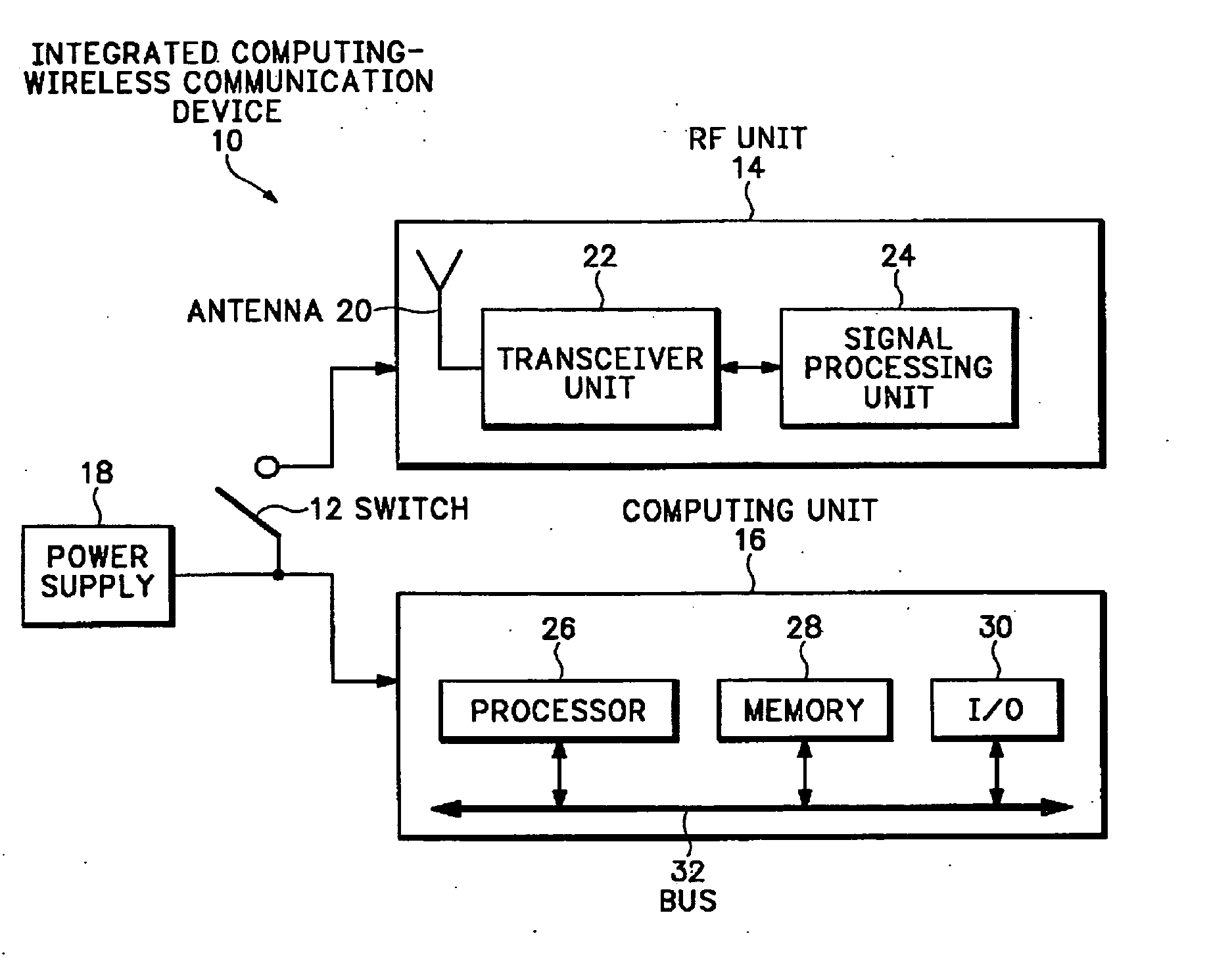Method & apparatus for disabling the RF functionality of a multi-function wireless communication device while maintaining access to local functionality