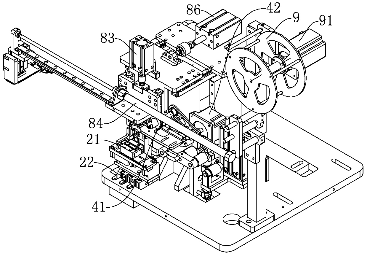 Material folding mechanism of bottom crotch attaching sewing machine
