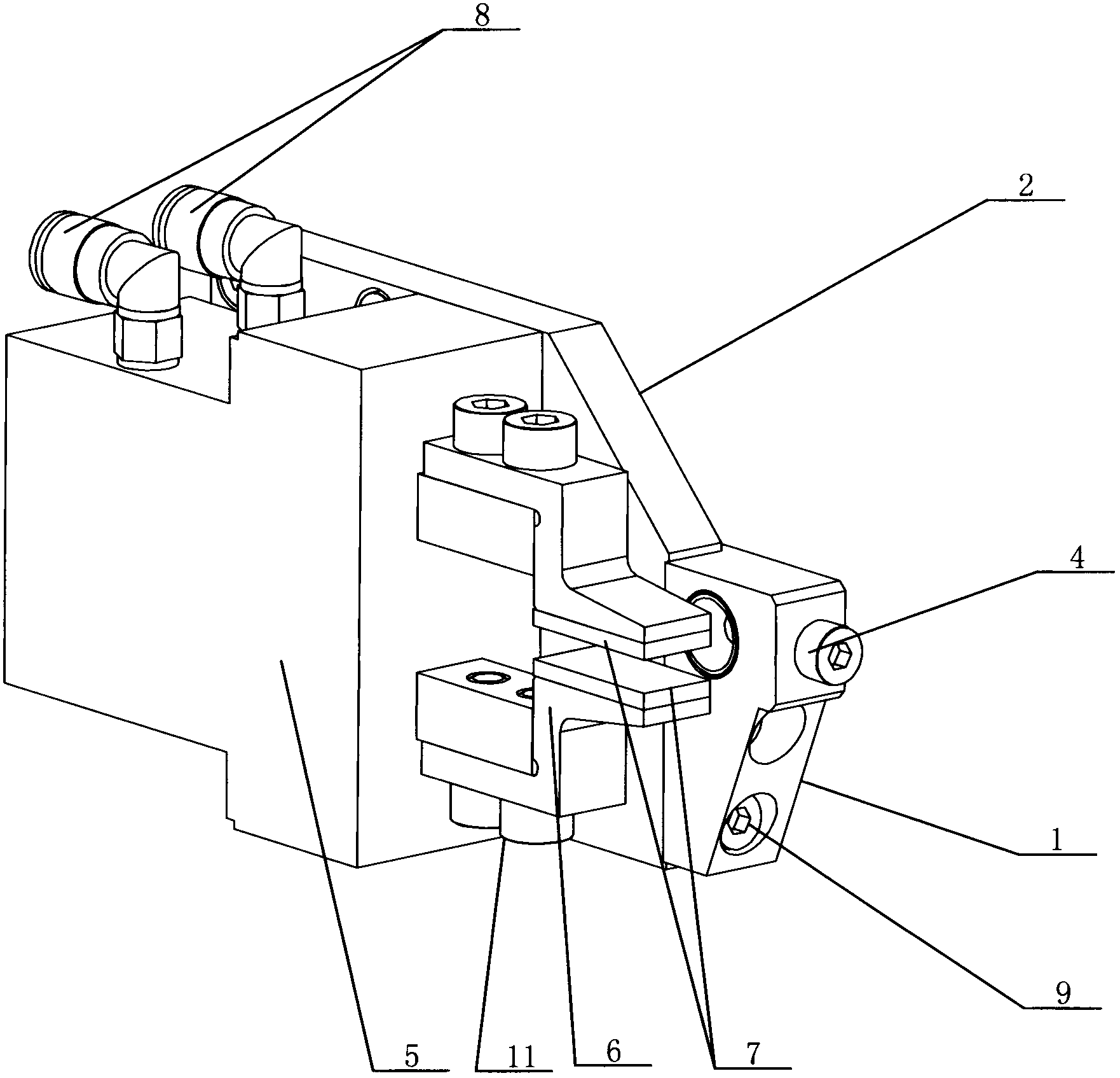 Clamp used for supporting long and thin tools