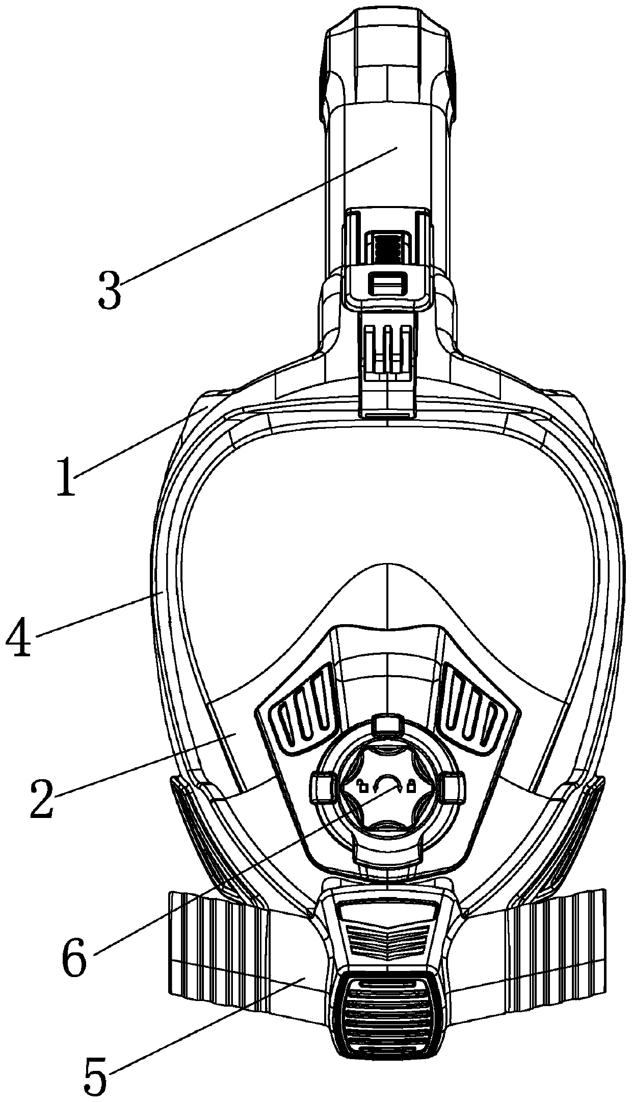 Diving mask with oxygen bottle