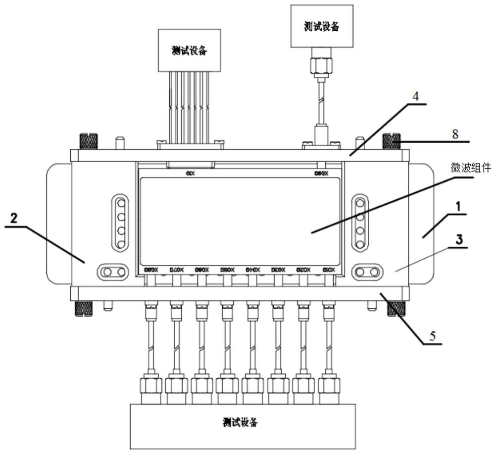 Novel test fixture and test method suitable for microwave assembly