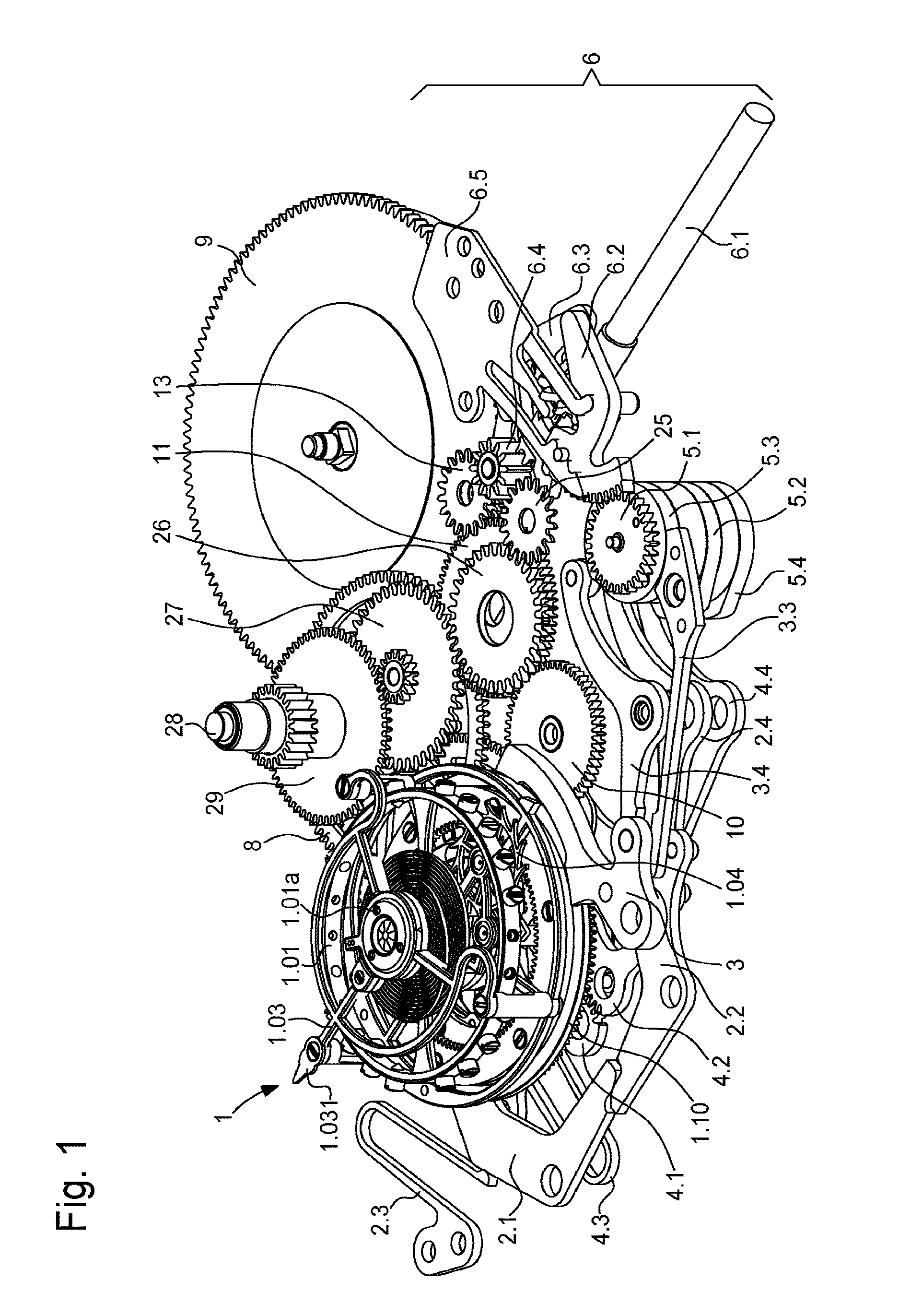 Mechanical clockwork movement with an adjustable tourbillon