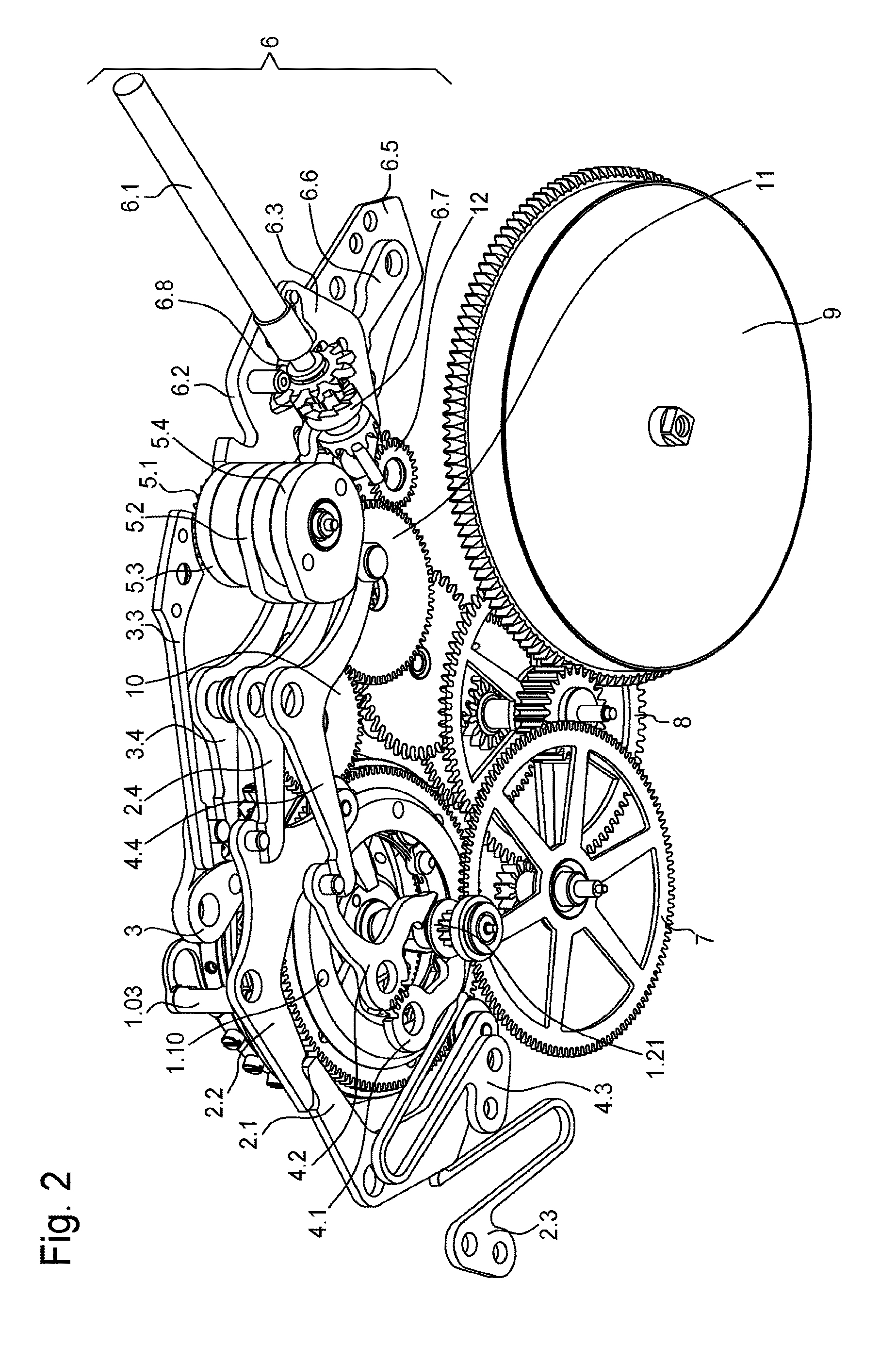 Mechanical clockwork movement with an adjustable tourbillon