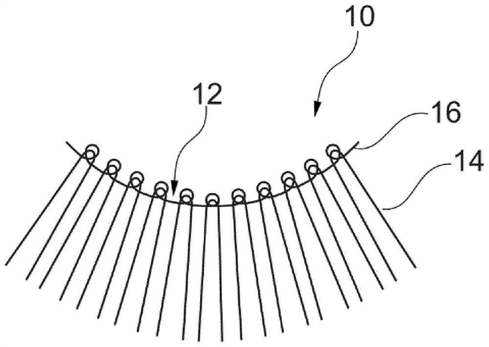 A row of artificial eyelashes and methods of manufacture