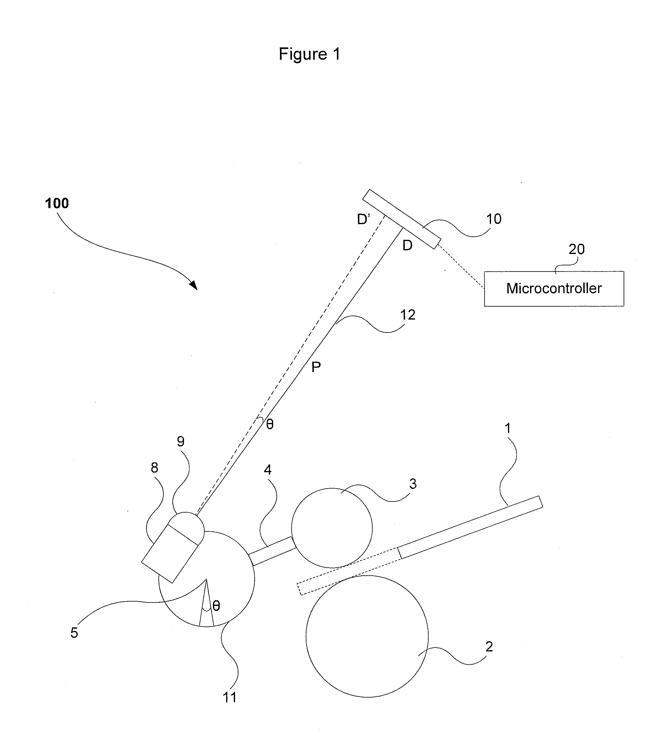 Apparatus for determining thickness of a banknote