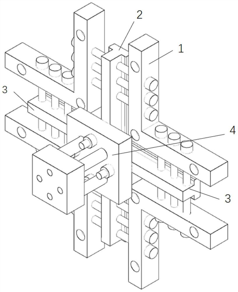 Multifunctional fabricated support for background wall of modular structural mechanics experiment platform