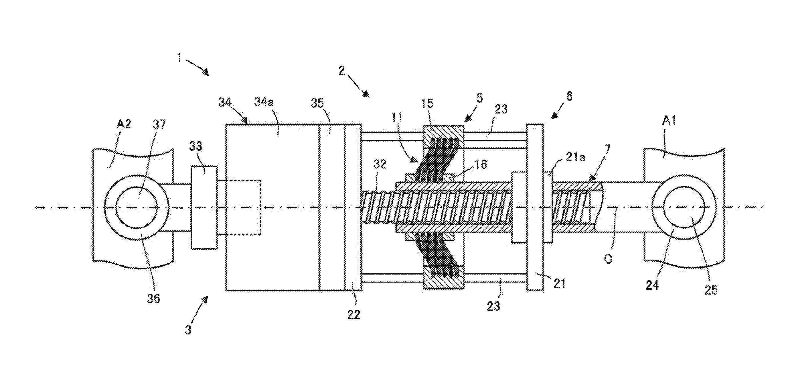 Spring mechanism and linear motion displacement mechanism
