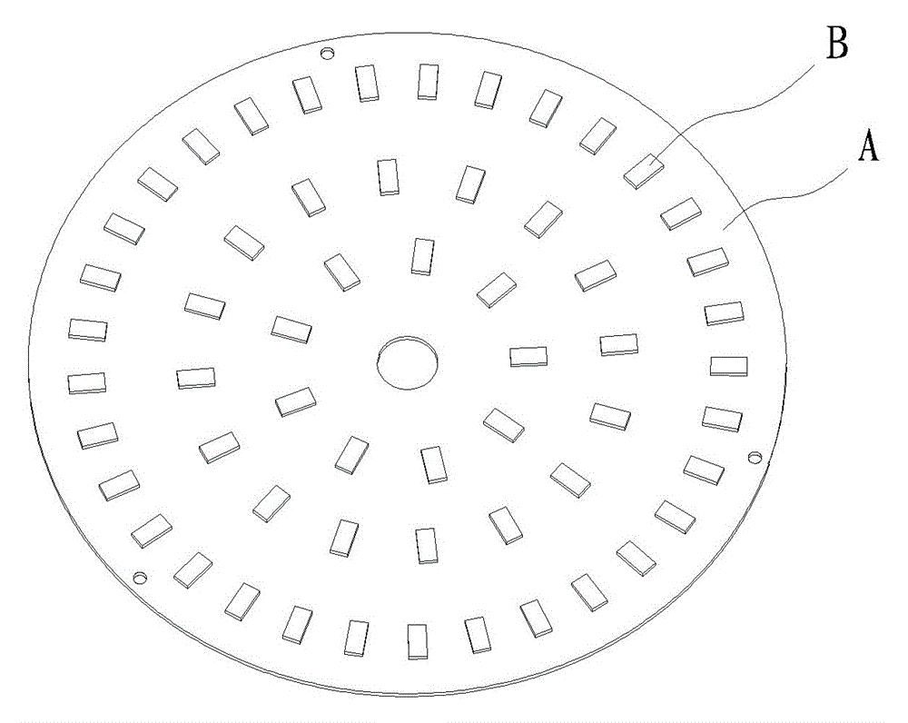 Heat dissipation method and structure of an array LED light source panel