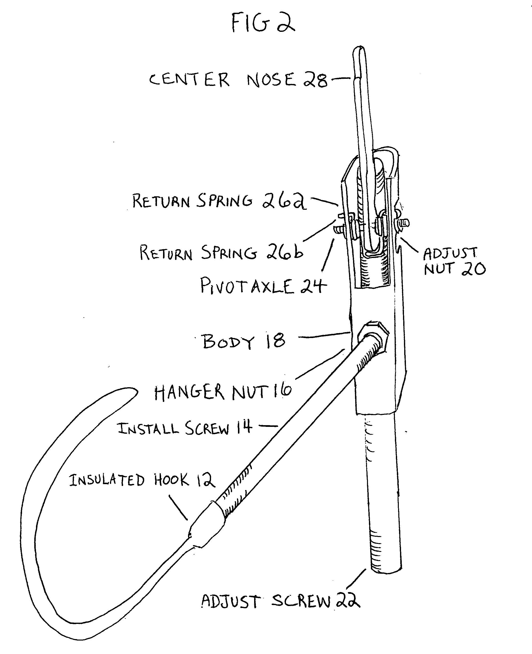 Hanger with an insulated hook
